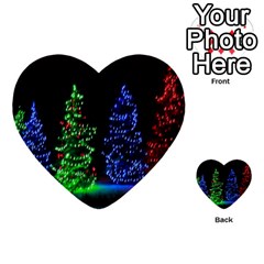 Christmas Lights 1 Multi-purpose Cards (heart)  by trendistuff