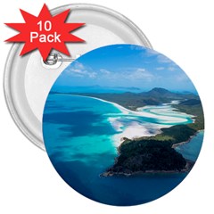 Whitehaven Beach 2 3  Buttons (10 Pack)  by trendistuff