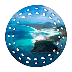 Whitehaven Beach 2 Ornament (round Filigree)  by trendistuff