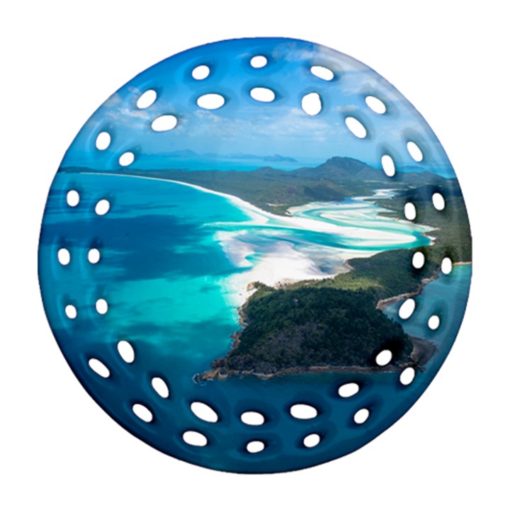 WHITEHAVEN BEACH 2 Ornament (Round Filigree) 