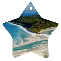 Whitehaven Beach 1 Ornament (star)  by trendistuff