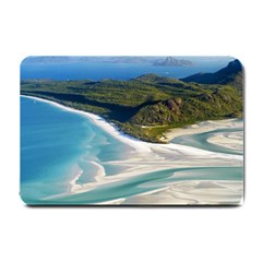 Whitehaven Beach 1 Small Doormat  by trendistuff