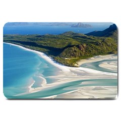 Whitehaven Beach 1 Large Doormat  by trendistuff