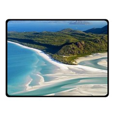 Whitehaven Beach 1 Fleece Blanket (small) by trendistuff