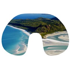 Whitehaven Beach 1 Travel Neck Pillows by trendistuff