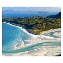 Whitehaven Beach 1 Double Sided Flano Blanket (small)  by trendistuff