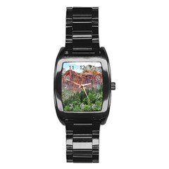 Upper Emerald Trail Stainless Steel Barrel Watch by trendistuff