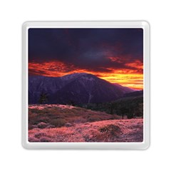 San Gabriel Mountain Sunset Memory Card Reader (square)  by trendistuff