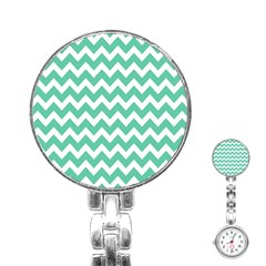 Chevron Pattern Gifts Stainless Steel Nurses Watches by GardenOfOphir