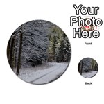 SNOW ON ROAD Multi-purpose Cards (Round)  Back 2