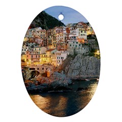Manarola Italy Ornament (oval)  by trendistuff