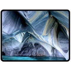 Marble Caves 1 Fleece Blanket (large)  by trendistuff