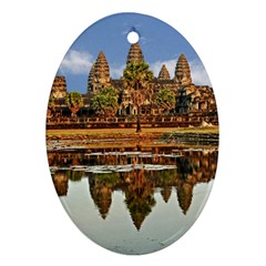 Angkor Wat Oval Ornament (two Sides) by trendistuff