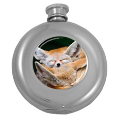 Baby Fox Sleeping Round Hip Flask (5 Oz) by trendistuff