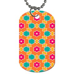 Pink Flowers Pattern			dog Tag (one Side) by LalyLauraFLM