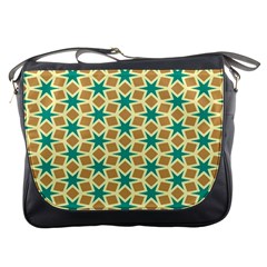 Stars And Squares Pattern			messenger Bag by LalyLauraFLM