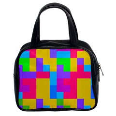 Colorful Tetris Shapes Classic Handbag (two Sides) by LalyLauraFLM