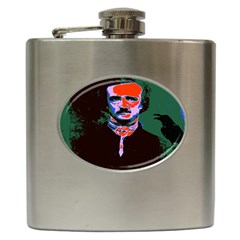 Edgar Allan Poe Pop Art  Hip Flask (6 Oz)