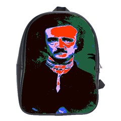 Edgar Allan Poe Pop Art  School Bags (xl)  by icarusismartdesigns