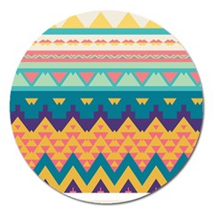 Pastel Tribal Design 			magnet 5  (round) by LalyLauraFLM