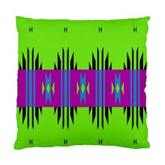 Tribal Shapes On A Green Background 	standard Cushion Case (two Sides) by LalyLauraFLM