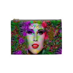 Flowers In Your Hair Cosmetic Bag (medium)  by icarusismartdesigns