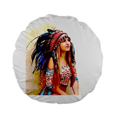 Indian 22 Standard 15  Premium Flano Round Cushions by indianwarrior