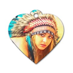 Indian 14 Dog Tag Heart (one Side) by indianwarrior