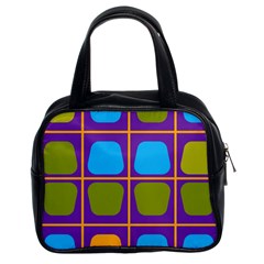 Shapes In Squares Pattern Classic Handbag (two Sides) by LalyLauraFLM