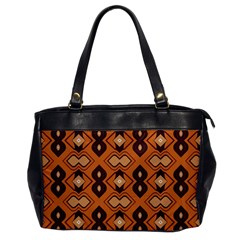 Brown Leaves Pattern 			oversize Office Handbag by LalyLauraFLM