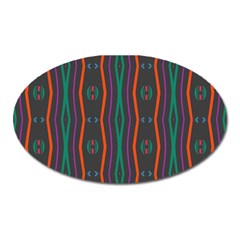 Wavy Chains Pattern     			magnet (oval) by LalyLauraFLM