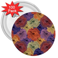 Vintage Floral Collage Pattern 3  Buttons (100 Pack) 