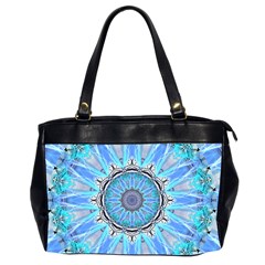 Sapphire Ice Flame, Light Bright Crystal Wheel Office Handbags (2 Sides)  by DianeClancy