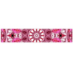 Twirling Pink, Abstract Candy Lace Jewels Mandala  Flano Scarf (large)