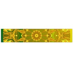 Yellow Green Abstract Wheel Of Fire Flano Scarf (large)