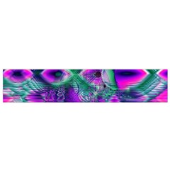  Teal Violet Crystal Palace, Abstract Cosmic Heart Flano Scarf (small) by DianeClancy