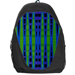 Blue Green Geometric Backpack Bag