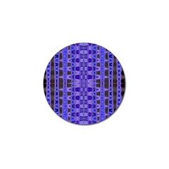 Blue Black Geometric Pattern Golf Ball Marker