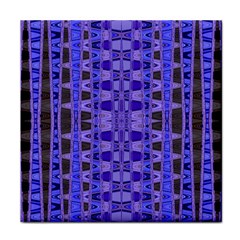 Blue Black Geometric Pattern Face Towel