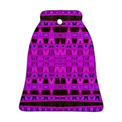 Bright Pink Black Geometric Pattern Ornament (bell) 