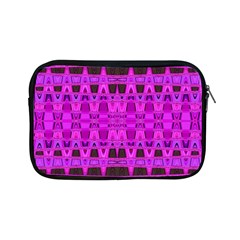 Bright Pink Black Geometric Pattern Apple Ipad Mini Zipper Cases