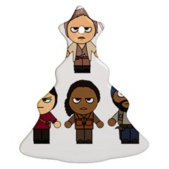 The Walking Dead   Main Characters Chibi   Amc Walking Dead   Manga Dead Christmas Tree Ornament (2 Sides) by PTsImaginarium