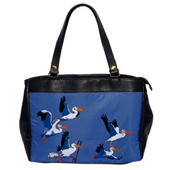 Abstract Pelicans Seascape Tropical Pop Art Office Handbags by WaltCurleeArt