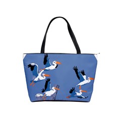 Abstract Pelicans Seascape Tropical Pop Art Shoulder Handbags by WaltCurleeArt