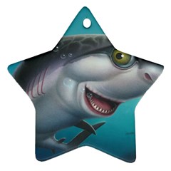 Sharky Ornament (star)  by WaltCurleeArt