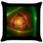 Orange Rose Throw Pillow Case (Black)