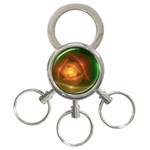 Orange Rose 3-Ring Key Chains