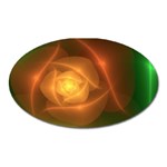 Orange Rose Oval Magnet