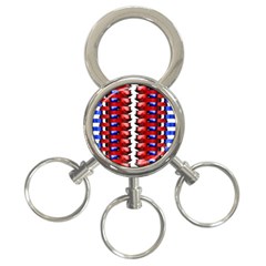 The Patriotic Flag 3-ring Key Chains by SugaPlumsEmporium