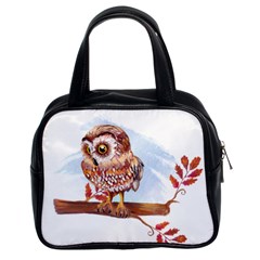 Owl Classic Handbags (2 Sides) by TastefulDesigns